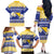 Personalized Bosnia and Herzegovina Christmas Family Matching Off The Shoulder Long Sleeve Dress and Hawaiian Shirt Coat Of Arms Srecan Bozic - Wonder Print Shop