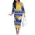 Personalized Bosnia and Herzegovina Christmas Family Matching Off The Shoulder Long Sleeve Dress and Hawaiian Shirt Coat Of Arms Srecan Bozic - Wonder Print Shop