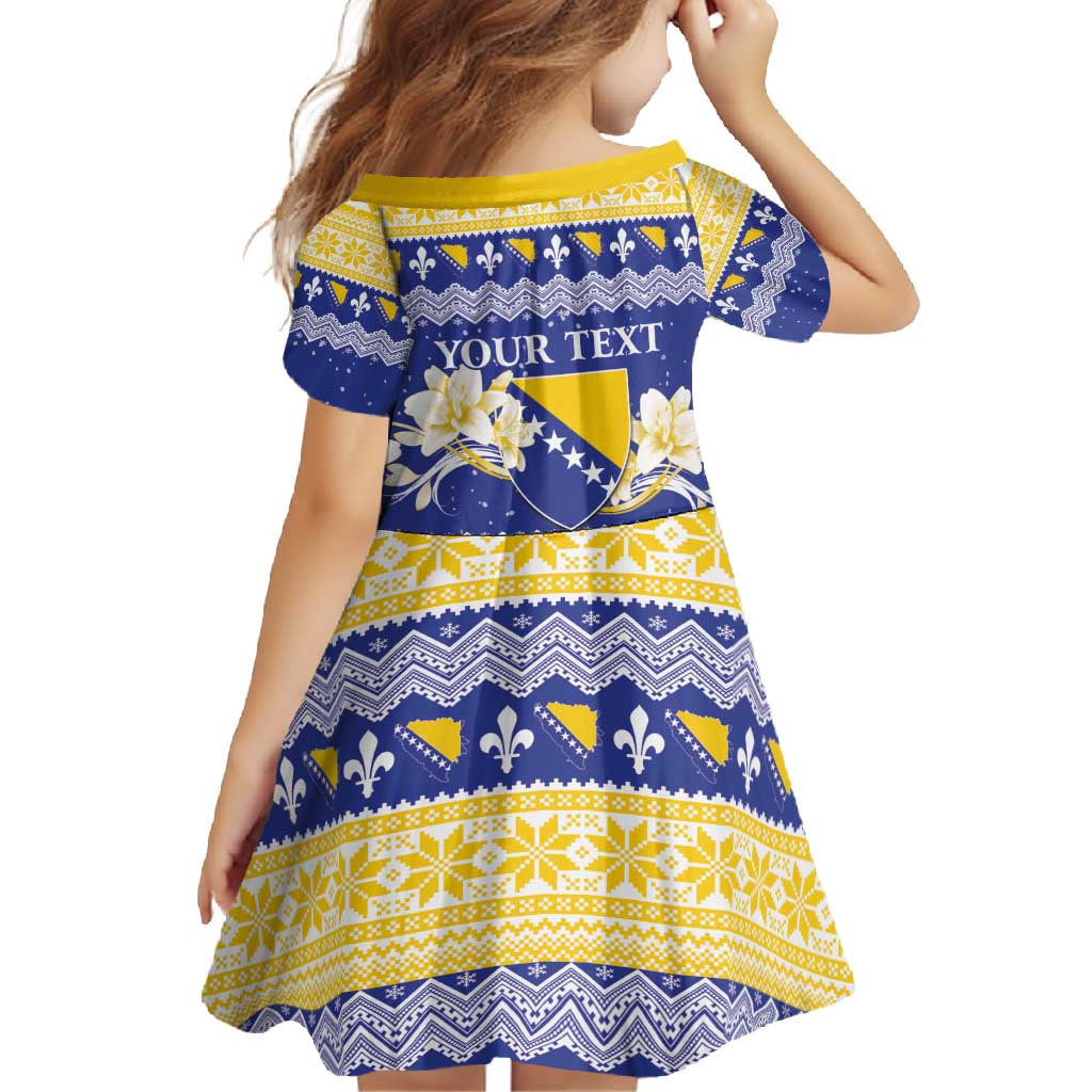 Personalized Bosnia and Herzegovina Christmas Family Matching Off Shoulder Maxi Dress and Hawaiian Shirt Coat Of Arms Srecan Bozic - Wonder Print Shop