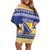 Personalized Bosnia and Herzegovina Christmas Family Matching Off Shoulder Short Dress and Hawaiian Shirt Coat Of Arms Srecan Bozic - Wonder Print Shop
