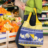 Personalized Bosnia and Herzegovina Christmas Grocery Bag Coat Of Arms Srecan Bozic - Wonder Print Shop
