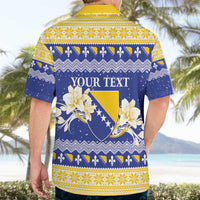 Personalized Bosnia and Herzegovina Christmas Hawaiian Shirt Coat Of Arms Srecan Bozic - Wonder Print Shop