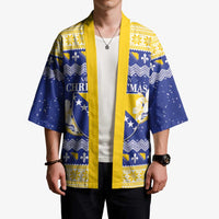 Personalized Bosnia and Herzegovina Christmas Kimono Coat Of Arms Srecan Bozic - Wonder Print Shop