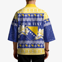 Personalized Bosnia and Herzegovina Christmas Kimono Coat Of Arms Srecan Bozic - Wonder Print Shop