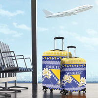 Personalized Bosnia and Herzegovina Christmas Luggage Cover Coat Of Arms Srecan Bozic - Wonder Print Shop