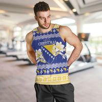 Personalized Bosnia and Herzegovina Christmas Men Tank Top Coat Of Arms Srecan Bozic - Wonder Print Shop