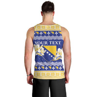 Personalized Bosnia and Herzegovina Christmas Men Tank Top Coat Of Arms Srecan Bozic - Wonder Print Shop