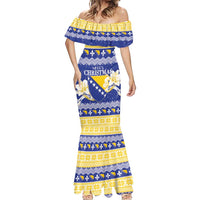 Personalized Bosnia and Herzegovina Christmas Mermaid Dress Coat Of Arms Srecan Bozic - Wonder Print Shop