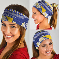 Personalized Bosnia and Herzegovina Christmas Neck Gaiter Coat Of Arms Srecan Bozic - Wonder Print Shop