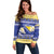 Personalized Bosnia and Herzegovina Christmas Off Shoulder Sweater Coat Of Arms Srecan Bozic - Wonder Print Shop