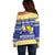 Personalized Bosnia and Herzegovina Christmas Off Shoulder Sweater Coat Of Arms Srecan Bozic - Wonder Print Shop