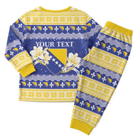 Personalized Bosnia and Herzegovina Christmas Pajama Set Coat Of Arms Srecan Bozic - Wonder Print Shop