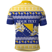Personalized Bosnia and Herzegovina Christmas Polo Shirt Coat Of Arms Srecan Bozic - Wonder Print Shop
