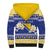 Personalized Bosnia and Herzegovina Christmas Sherpa Hoodie Coat Of Arms Srecan Bozic - Wonder Print Shop