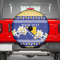 Personalized Bosnia and Herzegovina Christmas Spare Tire Cover Coat Of Arms Srecan Bozic - Wonder Print Shop