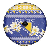 Personalized Bosnia and Herzegovina Christmas Spare Tire Cover Coat Of Arms Srecan Bozic - Wonder Print Shop