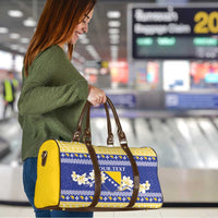 Personalized Bosnia and Herzegovina Christmas Travel Bag Coat Of Arms Srecan Bozic - Wonder Print Shop