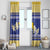 Personalized Bosnia and Herzegovina Christmas Window Curtain Coat Of Arms Srecan Bozic - Wonder Print Shop