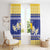 Personalized Bosnia and Herzegovina Christmas Window Curtain Coat Of Arms Srecan Bozic - Wonder Print Shop