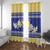Personalized Bosnia and Herzegovina Christmas Window Curtain Coat Of Arms Srecan Bozic - Wonder Print Shop