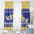 Personalized Bosnia and Herzegovina Christmas Window Curtain Coat Of Arms Srecan Bozic - Wonder Print Shop