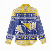 Personalized Bosnia and Herzegovina Christmas Women Casual Shirt Coat Of Arms Srecan Bozic - Wonder Print Shop