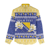 Personalized Bosnia and Herzegovina Christmas Women Casual Shirt Coat Of Arms Srecan Bozic - Wonder Print Shop