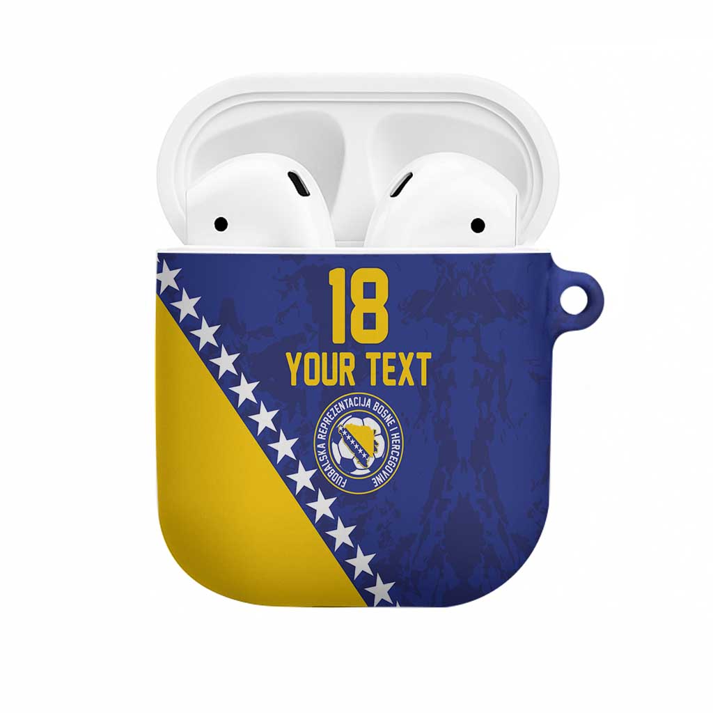 Custom Bosnia and Herzegovina Football AirPods Case Go Champion Sporty Style - Wonder Print Shop