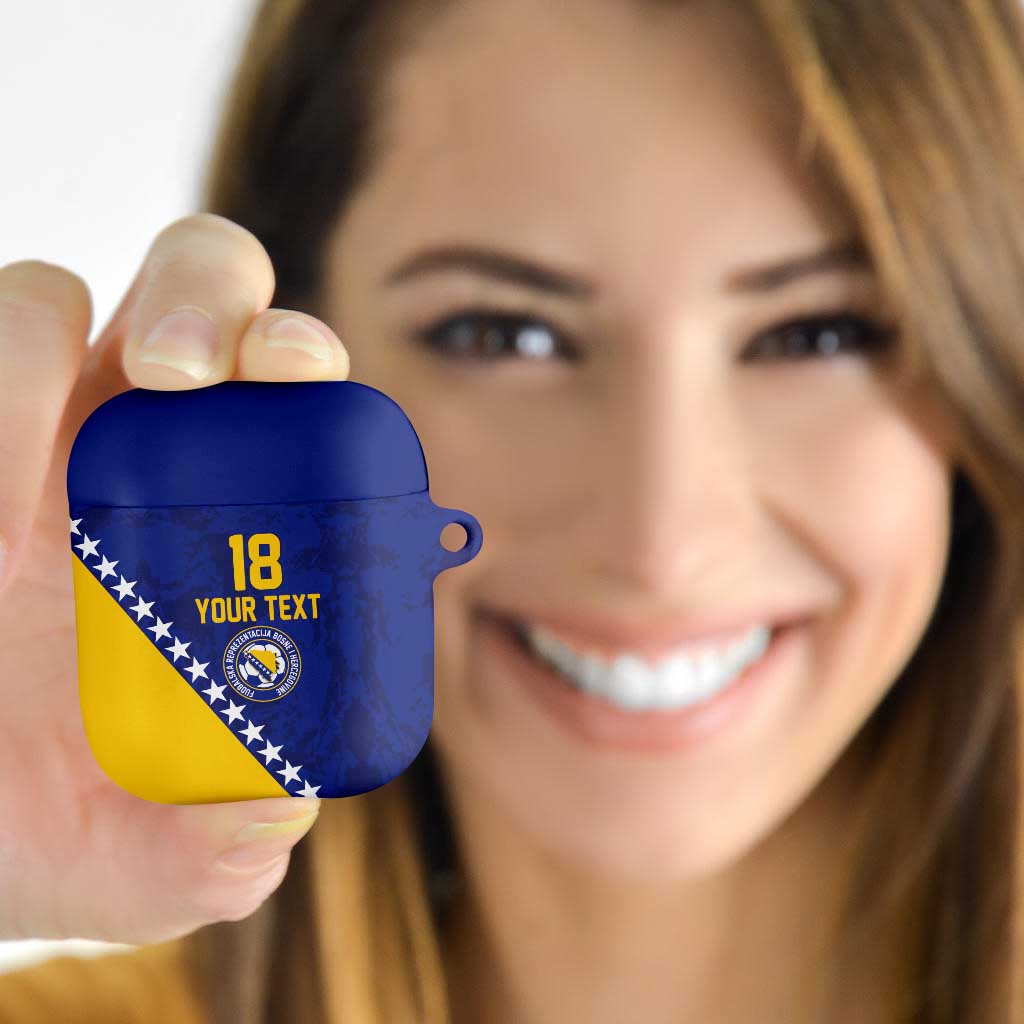 Custom Bosnia and Herzegovina Football AirPods Case Go Champion Sporty Style - Wonder Print Shop