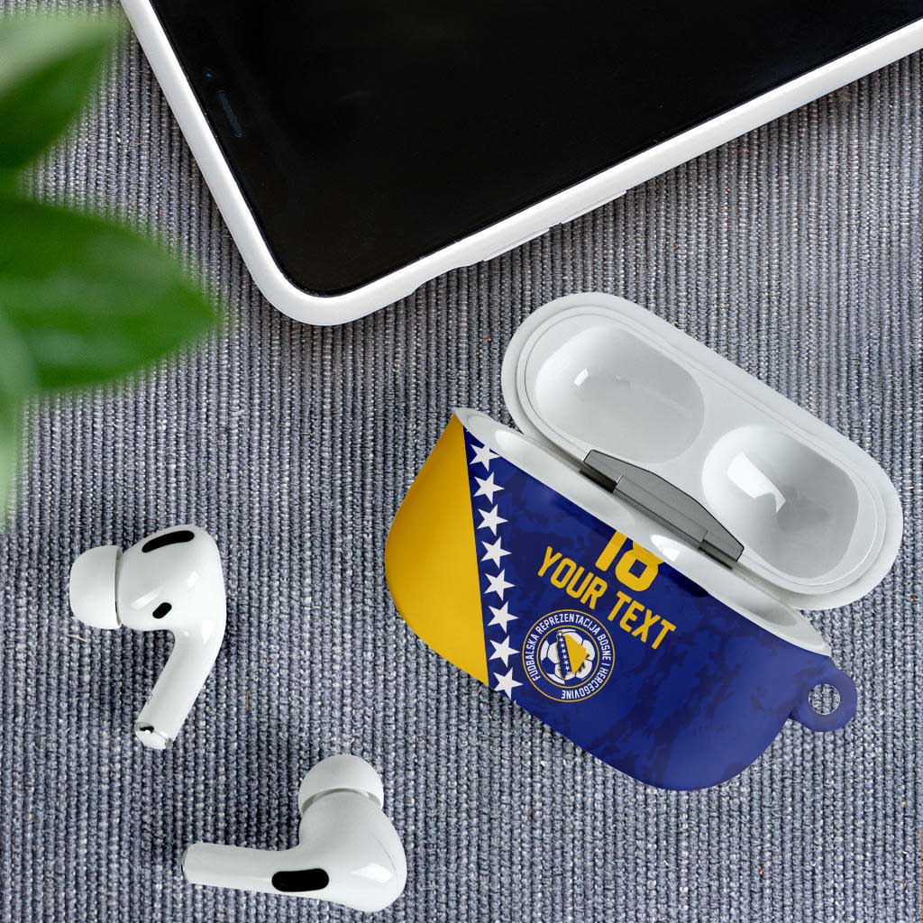 Custom Bosnia and Herzegovina Football AirPods Case Go Champion Sporty Style - Wonder Print Shop