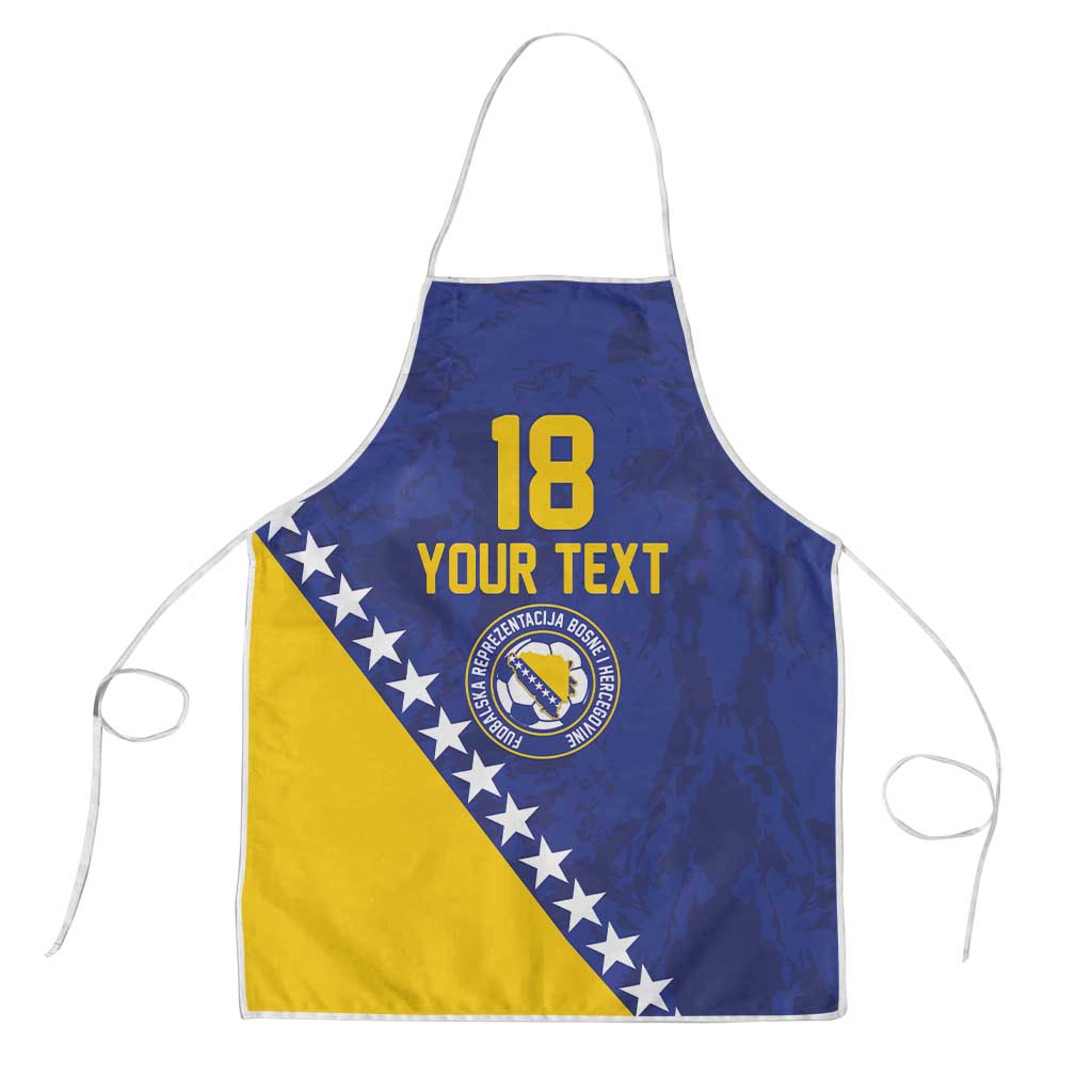 Custom Bosnia and Herzegovina Football Apron Go Champion Sporty Style - Wonder Print Shop