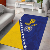 Custom Bosnia and Herzegovina Football Area Rug Go Champion Sporty Style - Wonder Print Shop