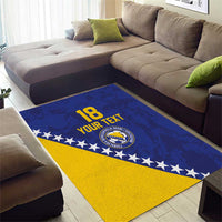 Custom Bosnia and Herzegovina Football Area Rug Go Champion Sporty Style - Wonder Print Shop
