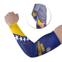 Custom Bosnia and Herzegovina Football Arm Sleeves Go Champion Sporty Style - Wonder Print Shop
