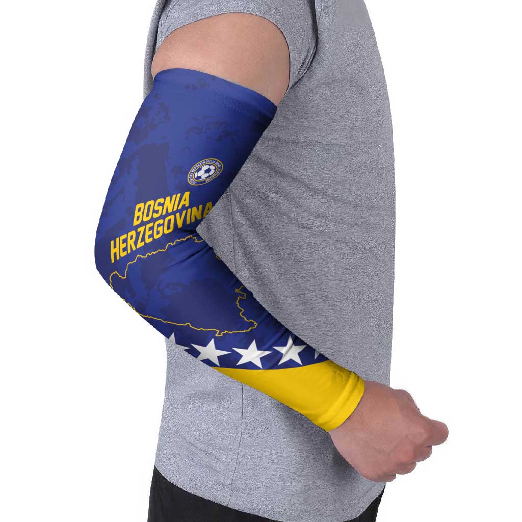 Custom Bosnia and Herzegovina Football Arm Sleeves Go Champion Sporty Style - Wonder Print Shop