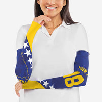 Custom Bosnia and Herzegovina Football Arm Sleeves Go Champion Sporty Style - Wonder Print Shop
