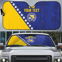 Custom Bosnia and Herzegovina Football Auto Sun Shade Go Champion Sporty Style - Wonder Print Shop