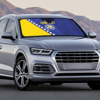 Custom Bosnia and Herzegovina Football Auto Sun Shade Go Champion Sporty Style - Wonder Print Shop
