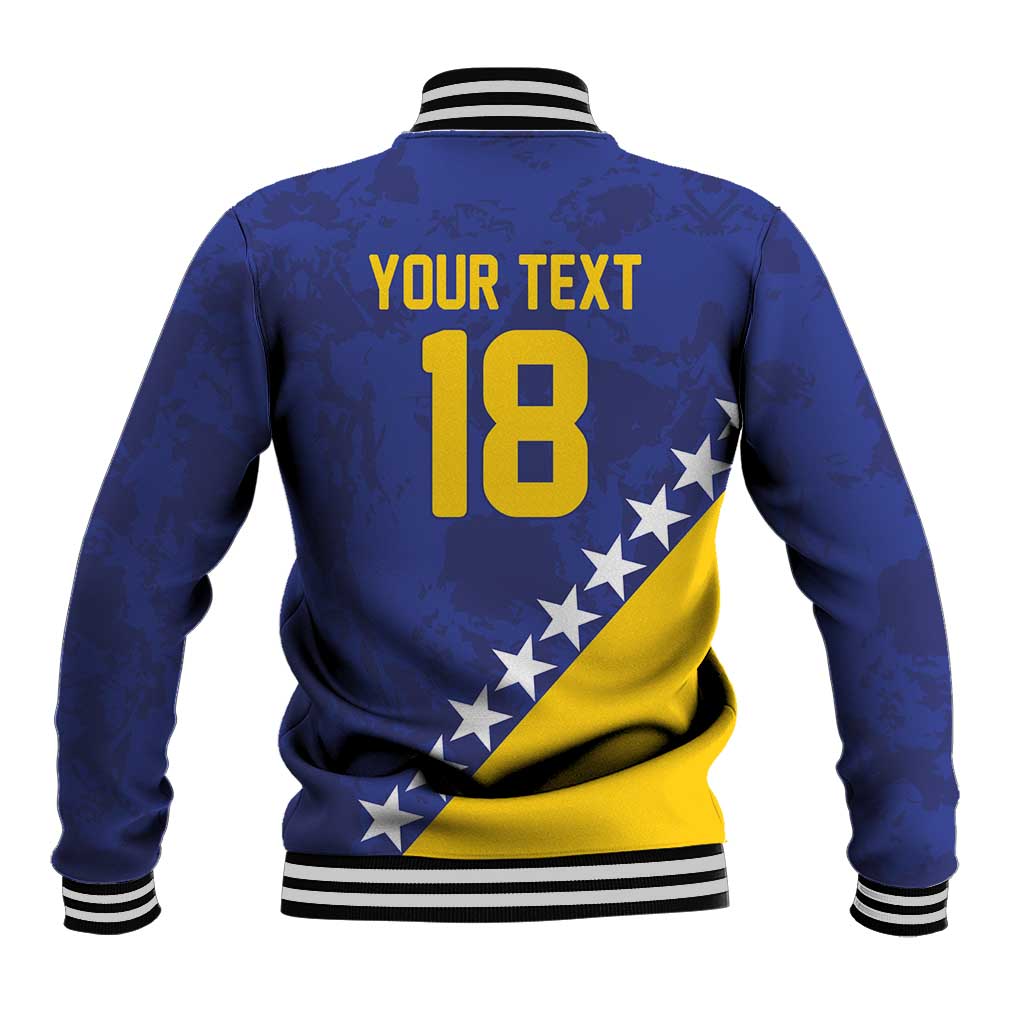 Custom Bosnia and Herzegovina Football Baseball Jacket Go Champion Sporty Style - Wonder Print Shop
