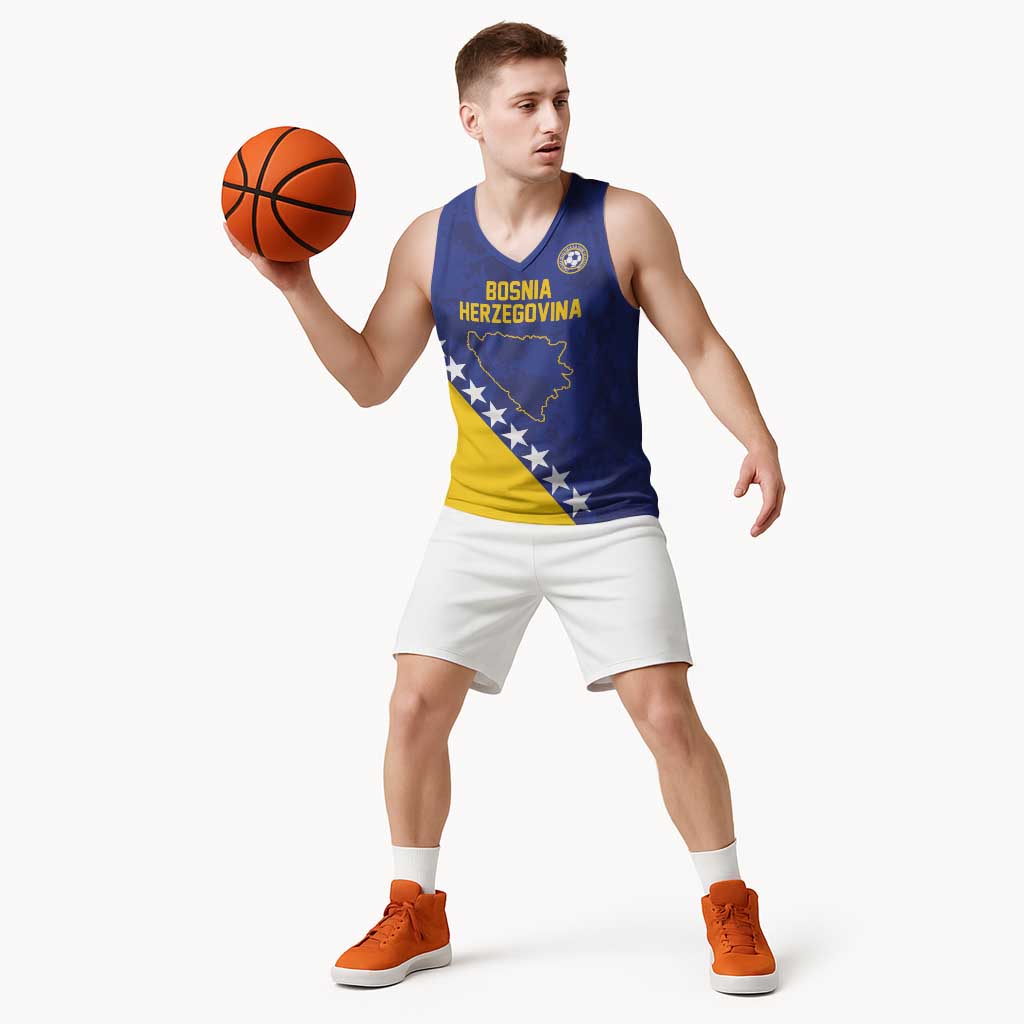 Custom Bosnia and Herzegovina Football Basketball Jersey Go Champion Sporty Style - Wonder Print Shop
