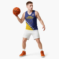 Custom Bosnia and Herzegovina Football Basketball Jersey Go Champion Sporty Style - Wonder Print Shop