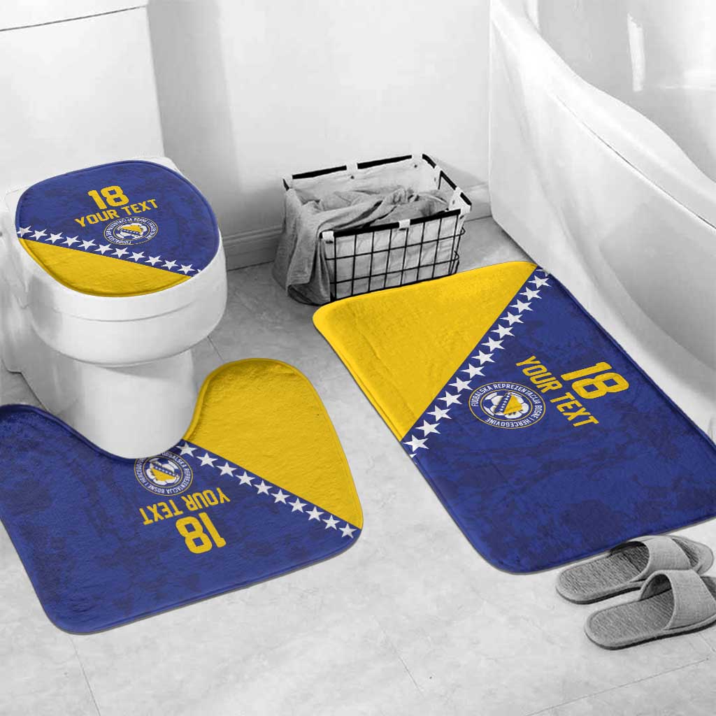 Custom Bosnia and Herzegovina Football Bathroom Set Go Champion Sporty Style - Wonder Print Shop