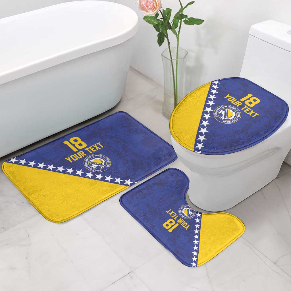 Custom Bosnia and Herzegovina Football Bathroom Set Go Champion Sporty Style - Wonder Print Shop