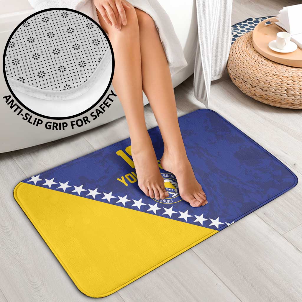 Custom Bosnia and Herzegovina Football Bathroom Set Go Champion Sporty Style - Wonder Print Shop