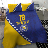 Custom Bosnia and Herzegovina Football Bedding Set Go Champion Sporty Style - Wonder Print Shop