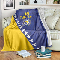 Custom Bosnia and Herzegovina Football Blanket Go Champion Sporty Style - Wonder Print Shop