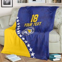 Custom Bosnia and Herzegovina Football Blanket Go Champion Sporty Style - Wonder Print Shop