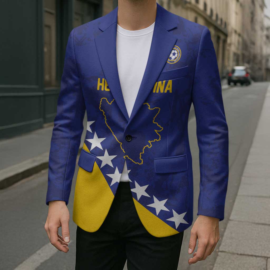 Custom Bosnia and Herzegovina Football Blazer Go Champion Sporty Style - Wonder Print Shop