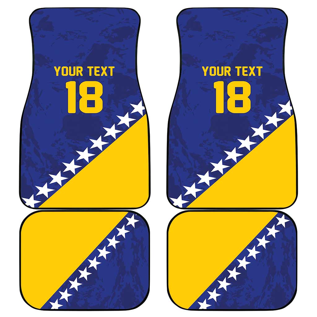 Custom Bosnia and Herzegovina Football Car Mats Go Champion Sporty Style - Wonder Print Shop
