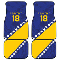 Custom Bosnia and Herzegovina Football Car Mats Go Champion Sporty Style - Wonder Print Shop